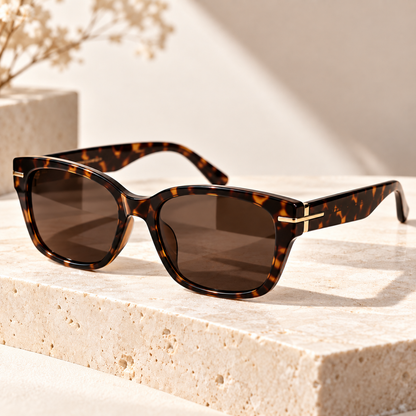 Velyssora® MAVEN  Retro Tortoise Square Sunglasses