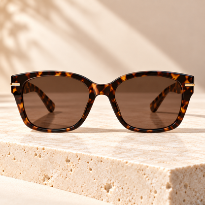 Velyssora® MAVEN  Retro Tortoise Square Sunglasses